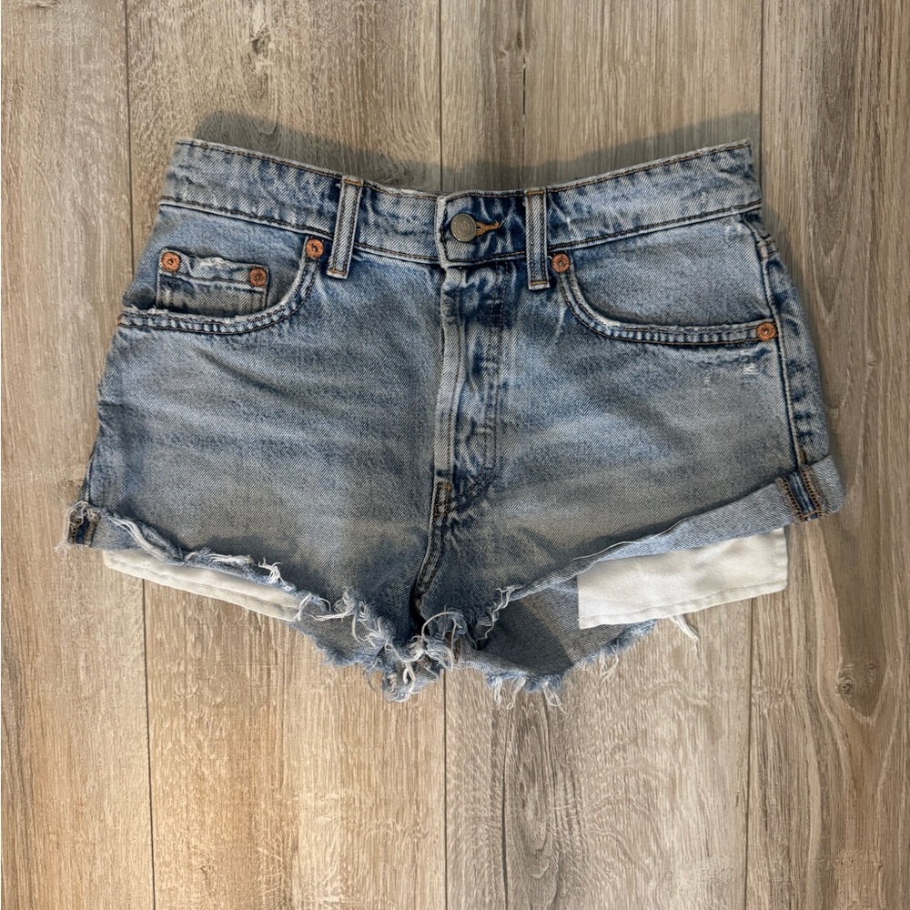 Zara Light Blue Jean Shorts